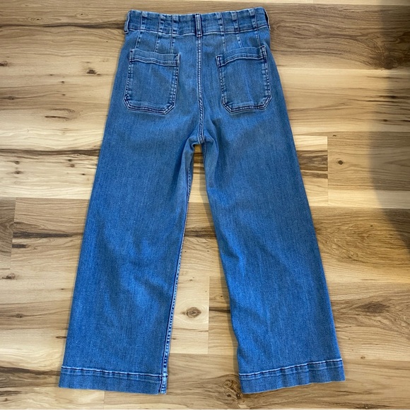Maeve Anthropologie Denim Blue Flare Jeans The Colette - Picture 2 of 8